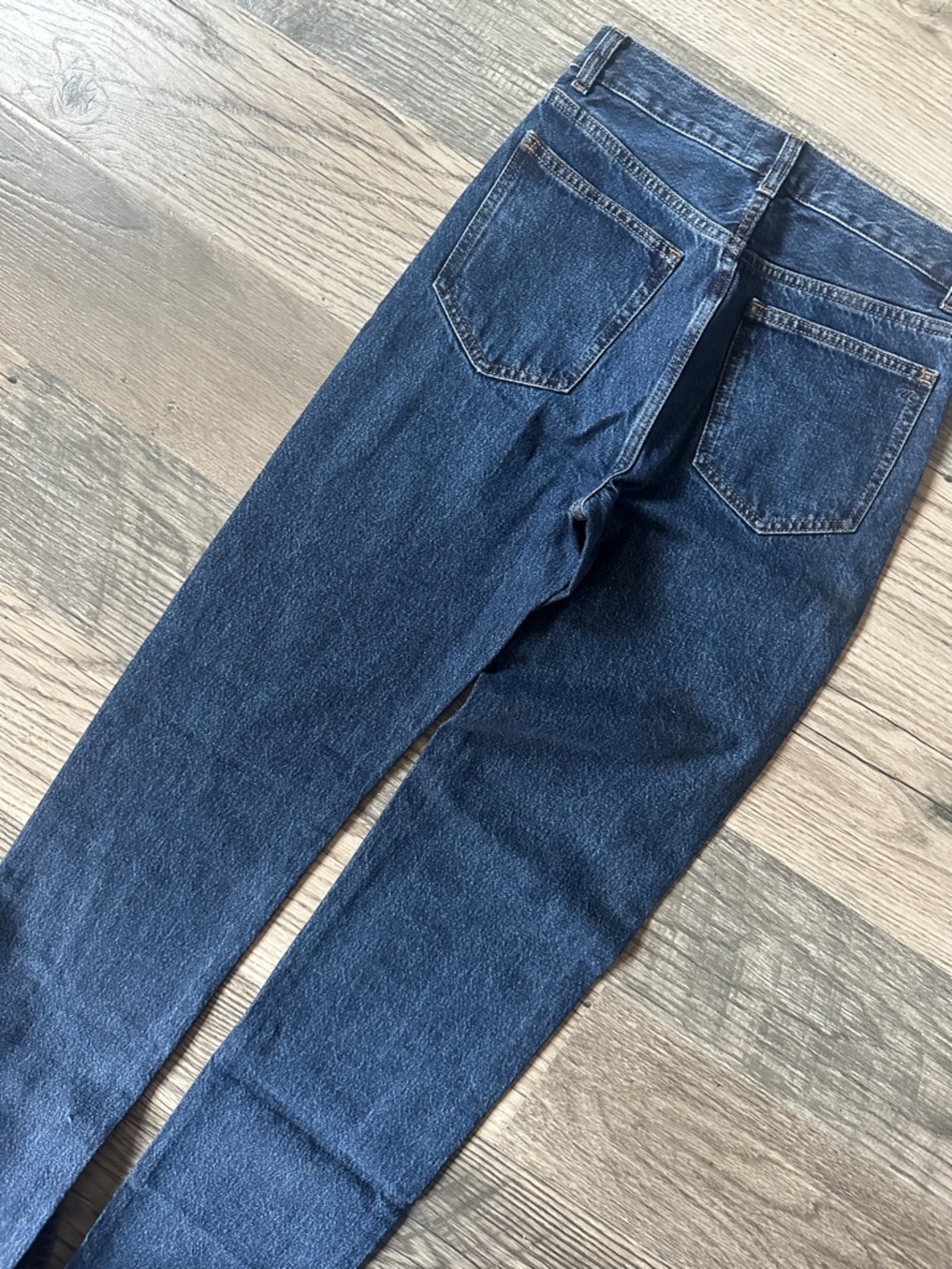 Madewell NWT the tall longline Straight-Leg Jeans button fly women's size 23T - Picture 13 of 15